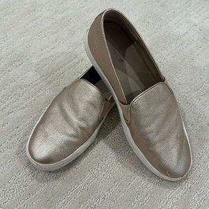 VINCE gold slip-on sneakers size 8.5